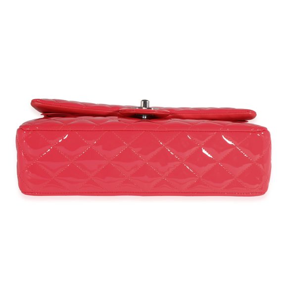 Chanel Candy Pink Quilted Patent Leather Medium Classic Double Flap Bag - Picture 5 of 8